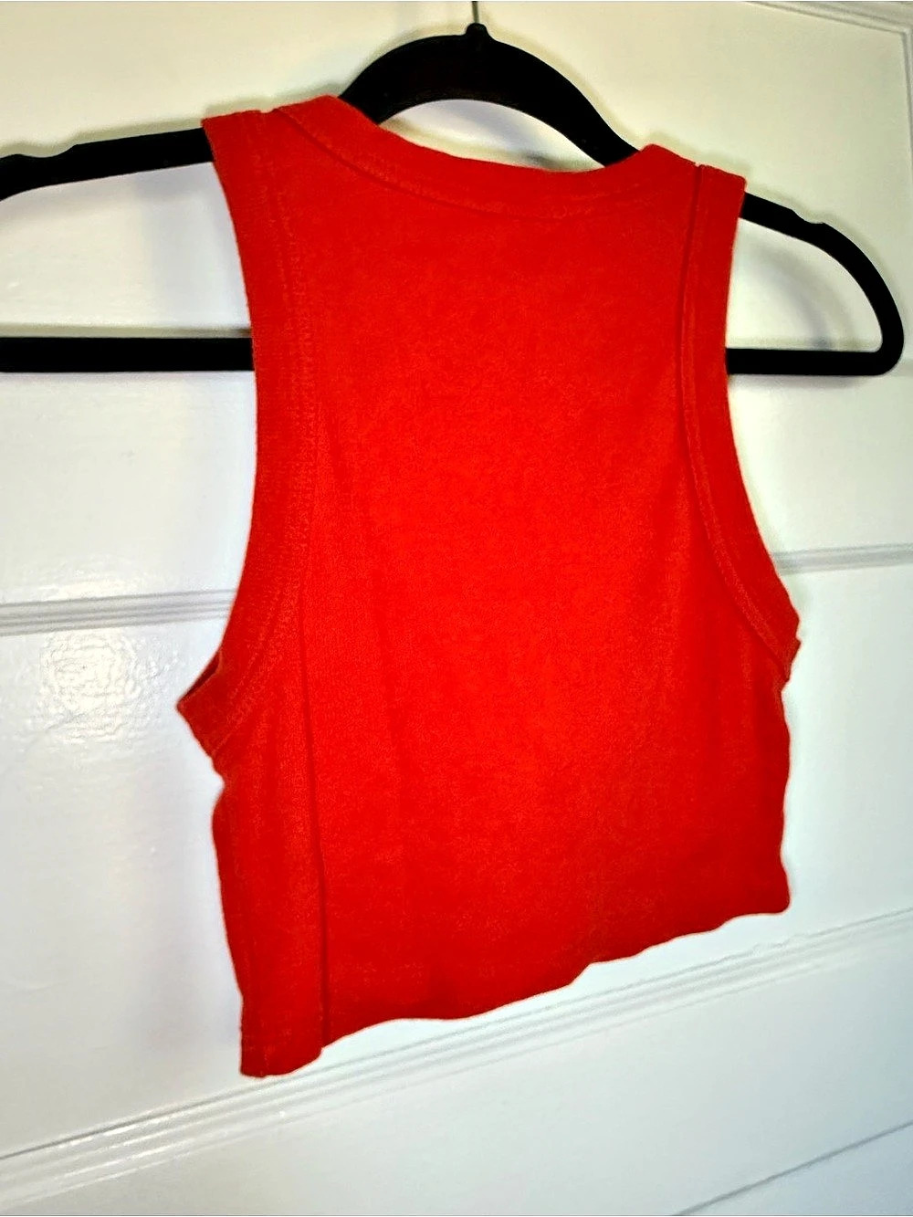 Princess Polly Ribbed Cropped High Neck Tank Top Red Size 0 Like New Tomato Girl - Picture 9 of 10